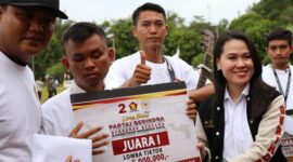 Fraksi Gerindra DPR RI Mengelar Rangkaian Acara Puncak Perayaan ulang tahun Partai Gerindra di Kompleks Parlemen. (Dok. Tim Media Gerindra) 
