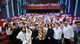 Menteri Pertahanan RI Prabowo Subianto menjadi Keynote Speaker dalam acara MNC Forum LXX (70th) di MNC Tower. (Dok. Tim Media Prabowo Subianto)

