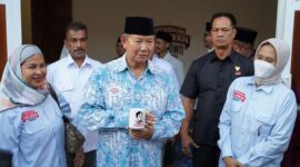 Pelindung Presidium Relawan Prabowo Subianto (PRPS) Hashim Djojohadikusumo saat berkunjung ke Ponpes Suryabuana Magelang. (Dok. Presidium Relawan Prabowo Subianto)