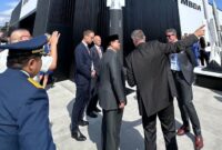 Menteri Pertahanan Prabowo Subianto menghadiri pameran International Paris Air Show 2023 di Le Bourget. (Dok. Tim Meida Prabowo Subianto)
