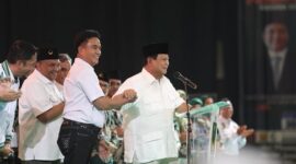 Ketua Umum Partai Gerindra Prabowo Subianto Menghadiri Perayaan Milad ke-25 PBB yang digelar di ICE BSD, Tangerang, Minggu, 30 Juli 2023. (Instagram.com/@ prabowo)

