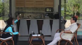 Menteri Pertahanan RI Prabowo Subianto dalam kunjungan kerjanya ke Pangandaran. (Instagram.com/@susipujiastuti115) 

