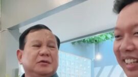 Tangkapan Layar, Menteri Pertahanan (Menhan) Prabowo Subianto Bersama Bayu Skak. (Instagram.com/@moektito)

