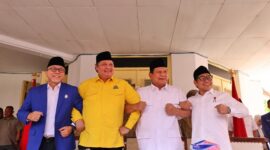 Ketua Umum Partai Gerindra Prabowo Subianto bersama Ketuam Umum Partai Golkar Airlangga Hartarto, Ketua Umum ZUlkifli Hasan dan Ketua Umum PKB Muhaimin Iskandar. (Facbook.com/@Prabowo Subianto)
