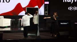 Ketua Umum Partai Gerindra Prabowo Subianto di acara 'Mata Najwa On Stage: 3 Bacapres Bicara Gagasan' di Graha Sabha Pramana UGM. (Facbook.com/@Prabowo Subianto )
