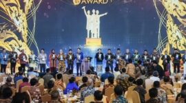 PT Bank Rakyat Indonesi (Persero) Tbk atau BRI berhasil memboyong tiga penghargaan Bank Indonesia (BI) Award di Jakarta (29/11). (Dok. BRI)